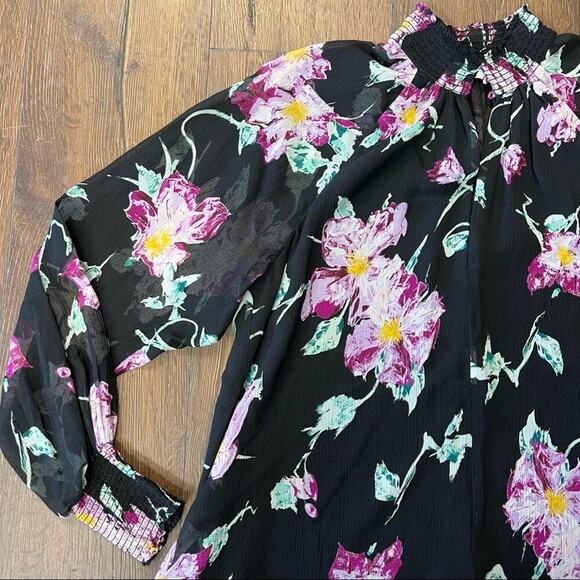 A.L.C .Black & Purple mockneck Venetia Top SZ 6 - Picture 8 of 11